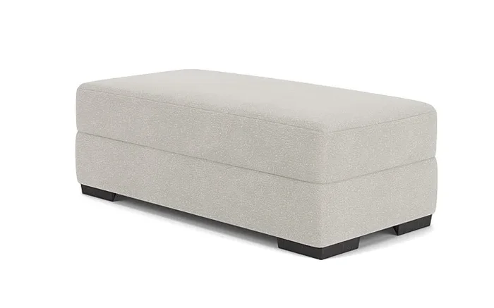 Bermuda Storage Ottoman in Telly Linen