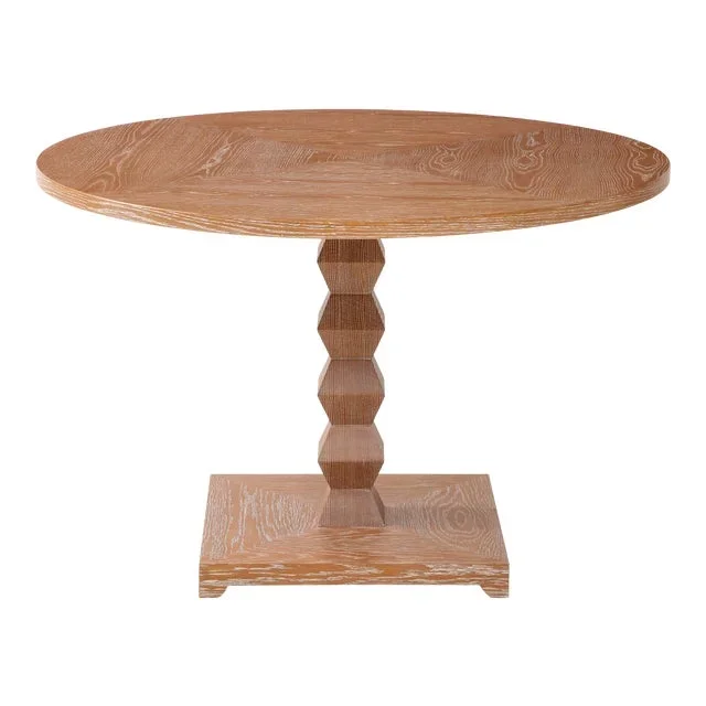 Bespoke Cerused Oak Center Table Inspired by French, 1940s Design