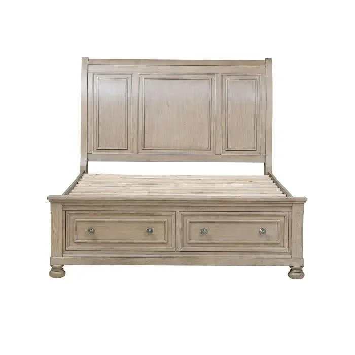 Bethel (3) Queen Platform Bed with Footboard Storage