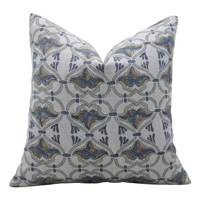 Block Printed Pillow Cover – Thick Linen 14×20 Inch- Hridyavan