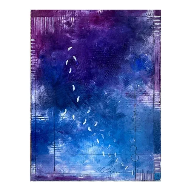 “Blue Harbor” Original Oil Painting by Paula DeStefanis