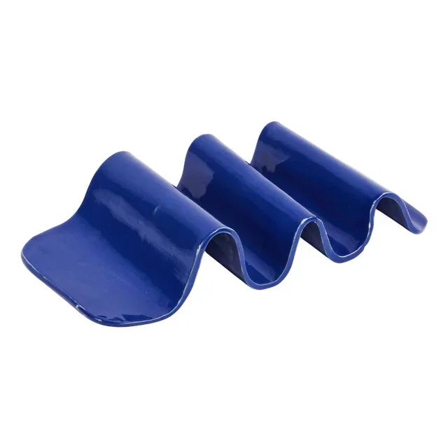 Blue Wavy Plate by Laura Rubio Bañon