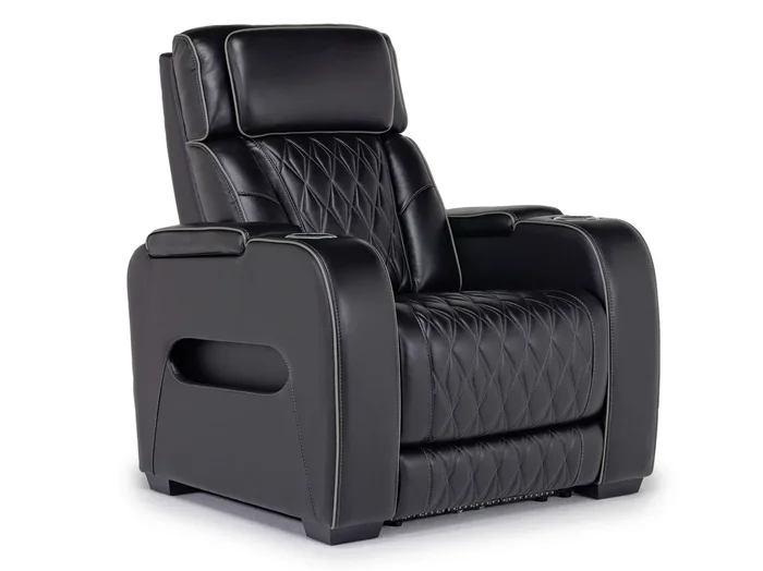 Boyington 2 Power Recliner in Black Leather