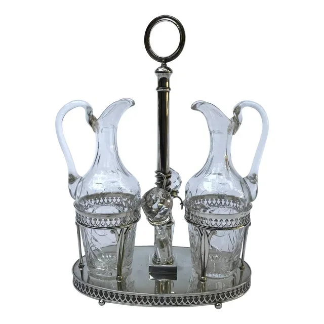 Bresciana Silver Cruet, 1812, Set of 3