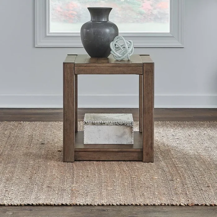 Broadmore – Square Chairside Table – Brown