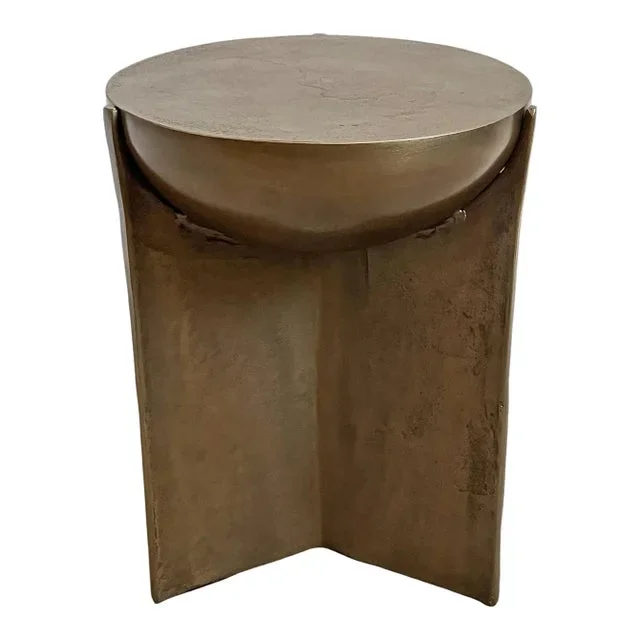 Bronze Deco Dome Side Table