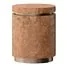 Brown Chestnut Burl Veneer with Glass Shelf Side Table by Ultramobili