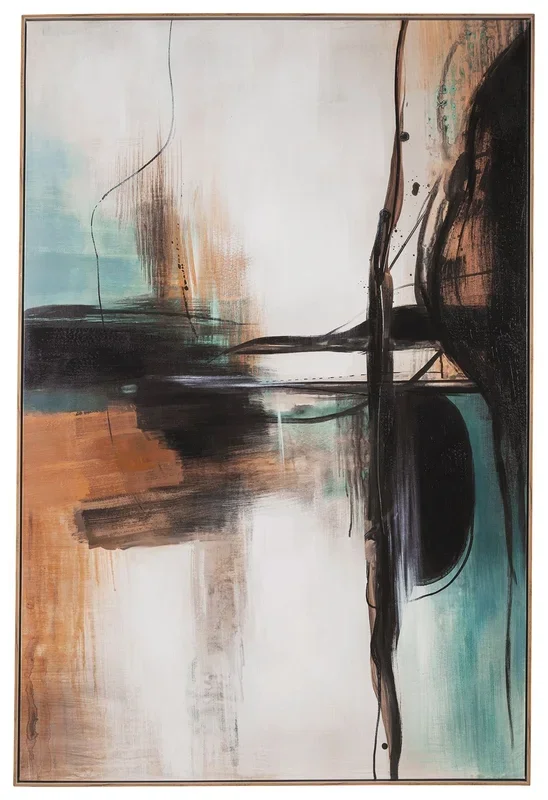 Brunonia – Wall Art – Teal / Orange / Black