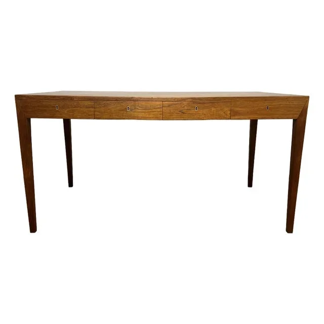 C. 1950s Severin Hansen Model 36 Teak Desk for Haslev, Denmark