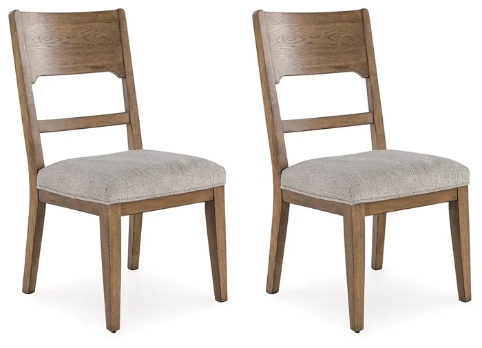 Cabalynn – Dining Uph Side Chair (Set of 2) – Oatmeal / Light Brown