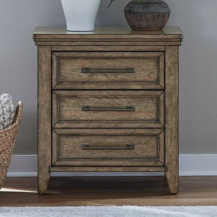 Carolina Park – Nightstand With Charging Station – Brown