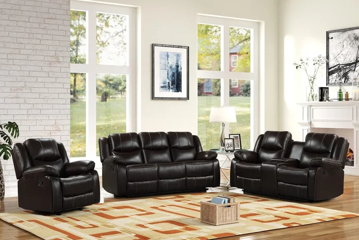 Carter 3-Piece Brown Reclining Living Room Set
