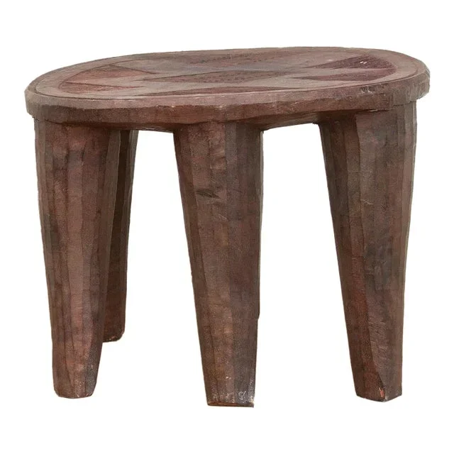 Carved Nupe Riverstone Rest Stool