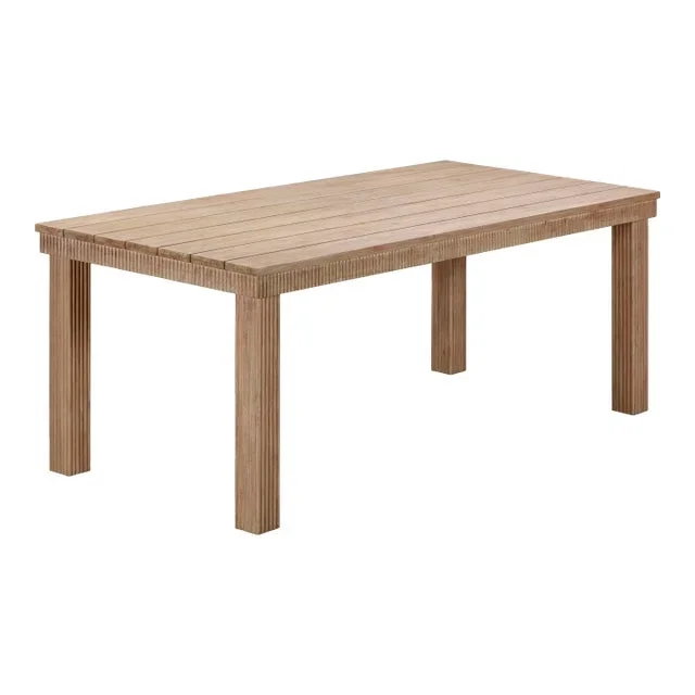 Cassie Natural 75 Inch Rectangular Outdoor Dining Table