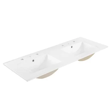 Cayman 48″ Double Basin Bathroom Sink / EEI-4376
