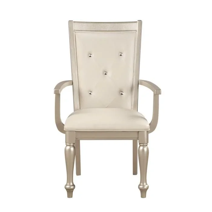 Celandine Arm Chair in Silver (Set of 2)