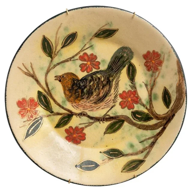 Ceramic Traditional Hand Painted Plate by Diaz Costa, Catalan, 1960s