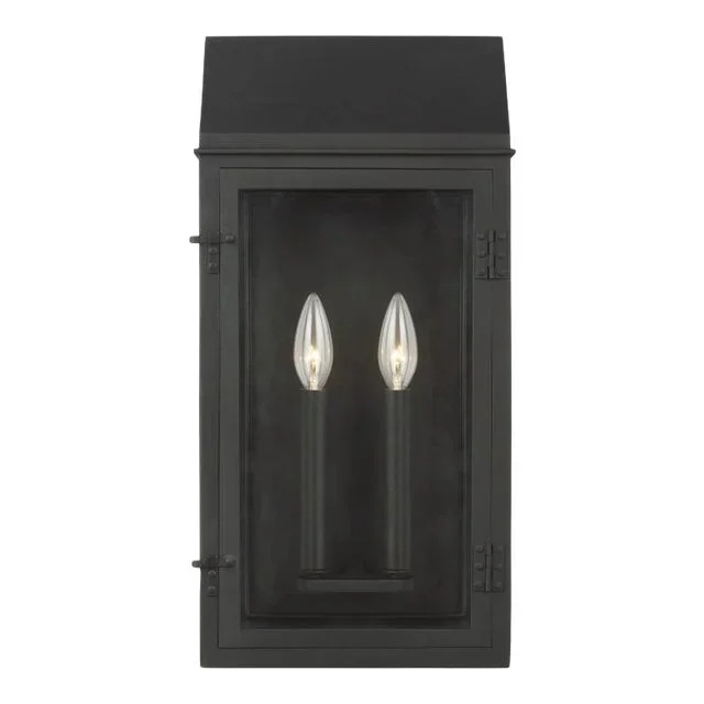 Chapman & Myers by Visual Comfort Studio Hingham Large Outdoor Wall Lantern, Black