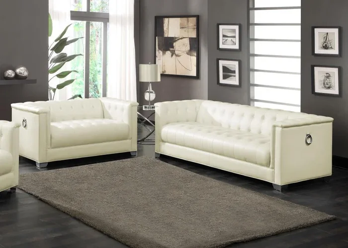 Chaviano – Upholstered Track Arm Sofa Set