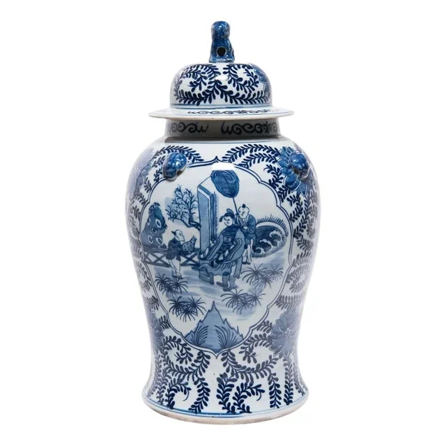 Chinese Blue and White Perpetual Harmony Baluster Jar