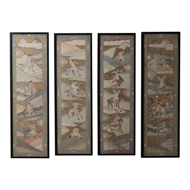 Chinese Silk Kesi Panels, 19th Century