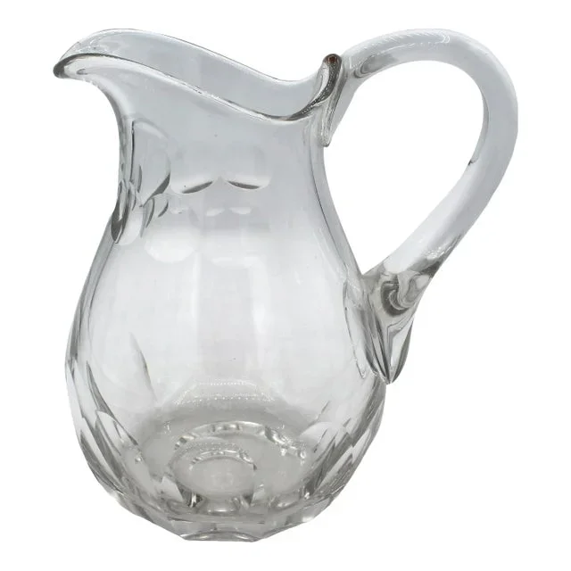 Circa 1930 Continental Lobe Panel Cut Water Pitcher