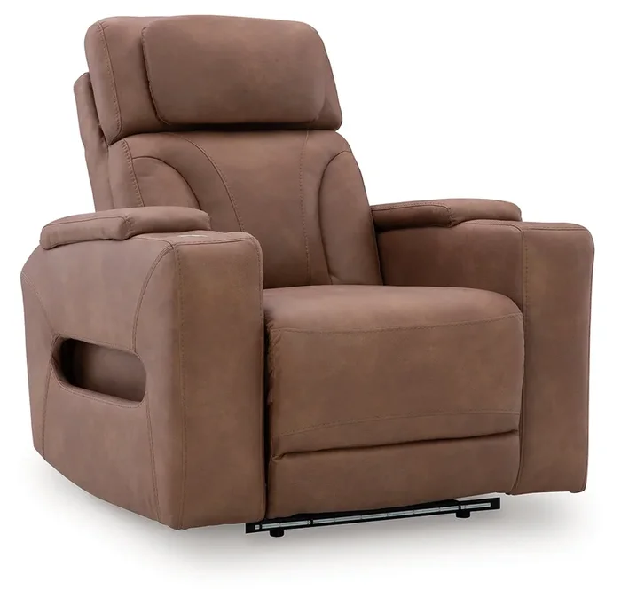 Clean-Slate Caramel Power Recliner