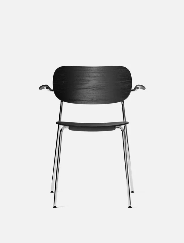 Co Chair, Dining, with Armrest – Black Oak