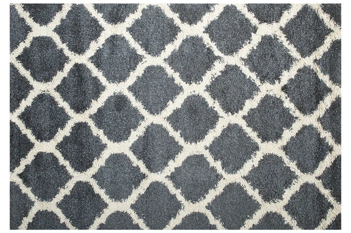 Comfort Shag Rug in Blue & White, 5 x 8