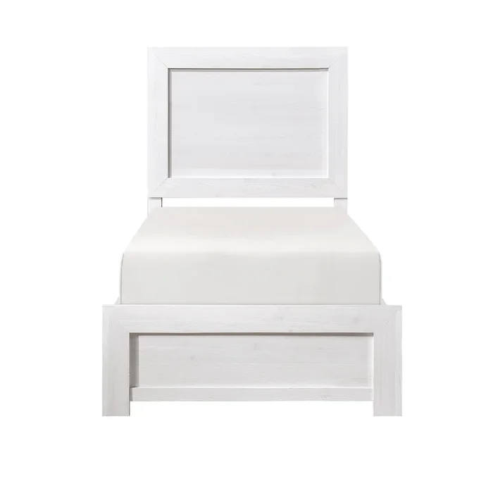Corbin White Twin Panel Bed