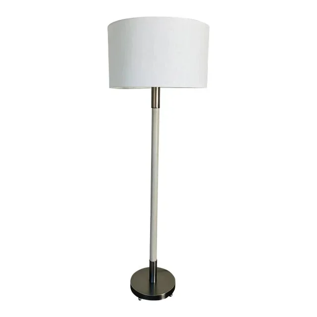 Currey & Company Modern Gray Wood Bravo Floor Lamp