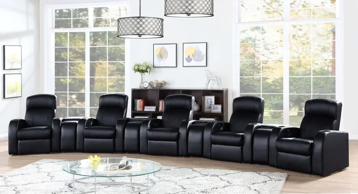 Cyrus Home Theater Collection – Black – 9 Pc 5-seater Home Theater