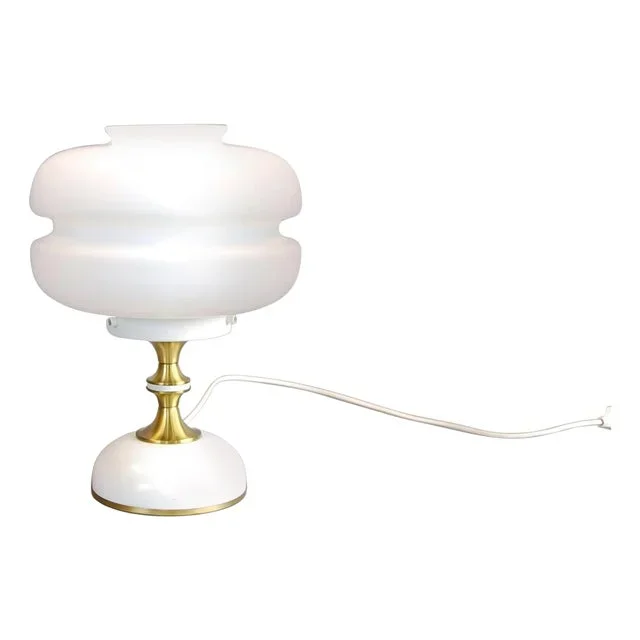 Czech Mid-Century Modern Industrial Glass Desk Lamp from Napako, 1960s
