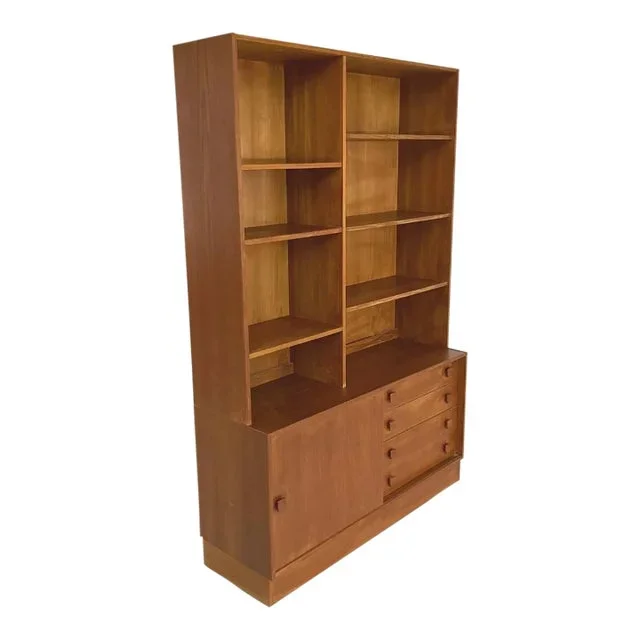 Danish Teak Bookcase Cabinet
