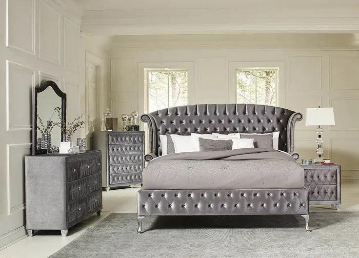 Deanna Bedroom – California King Bed – Gray