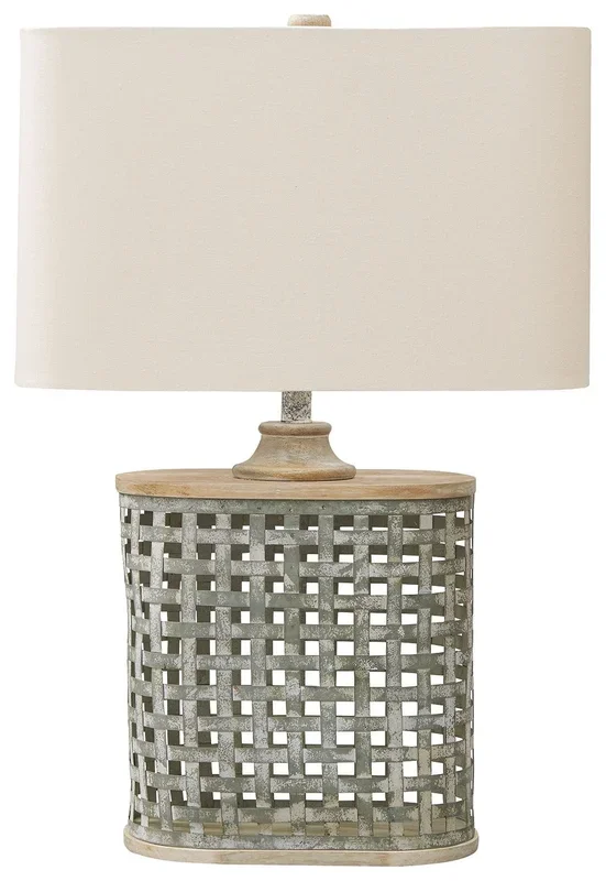 Deondra – Gray – Metal Table Lamp (1/cn)
