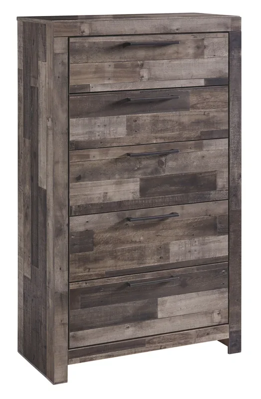 Derekson – Five Drawer Chest – Multi Gray