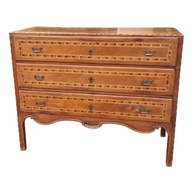 Directory Chest of Drawers in Walnut and Cherry Inlays, 1740