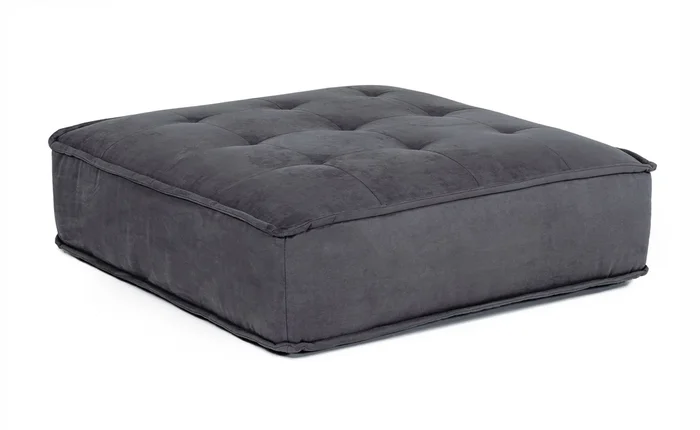 Divani Casa Nolden Waterproof Dark Grey Fabric Ottoman