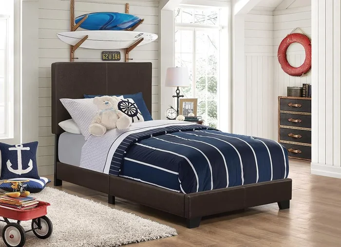 Dorian – Upholstered Bed – Brown – Twin Bed