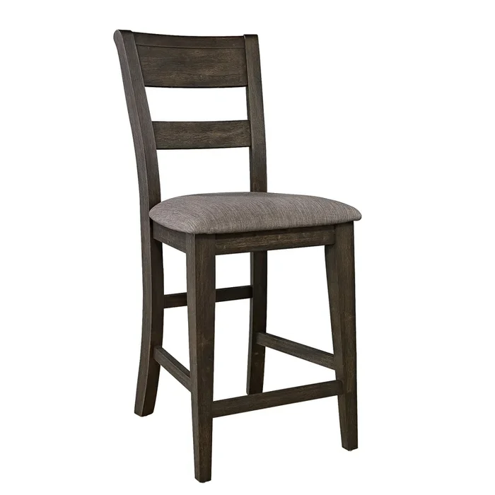Double Bridge – Splat Back Counter Chair – Dark Brown