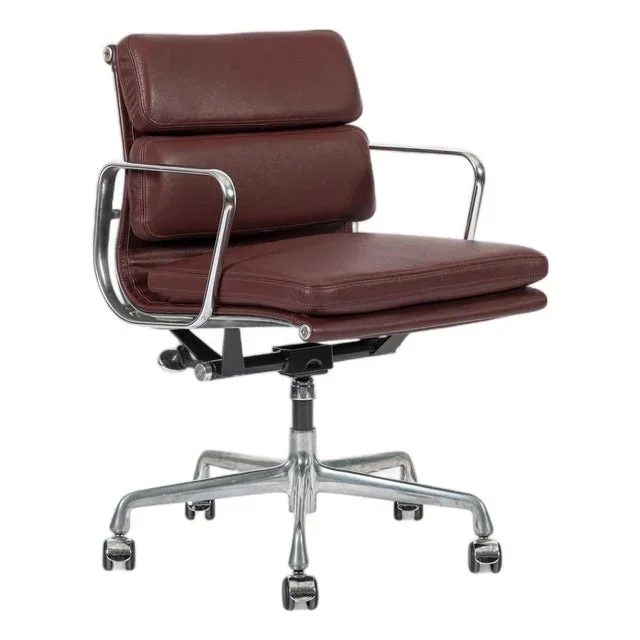 Eames for Herman Miller Red Leather Office Chair 2000s