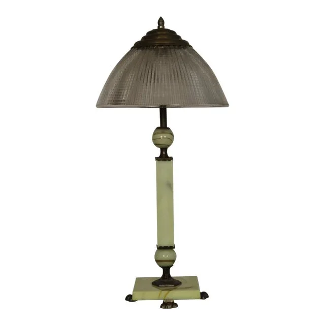 Early 20th Century Akro Agate Table Lamp