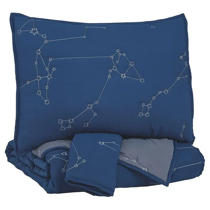 Ekin – Navy/gray – Full Quilt Set