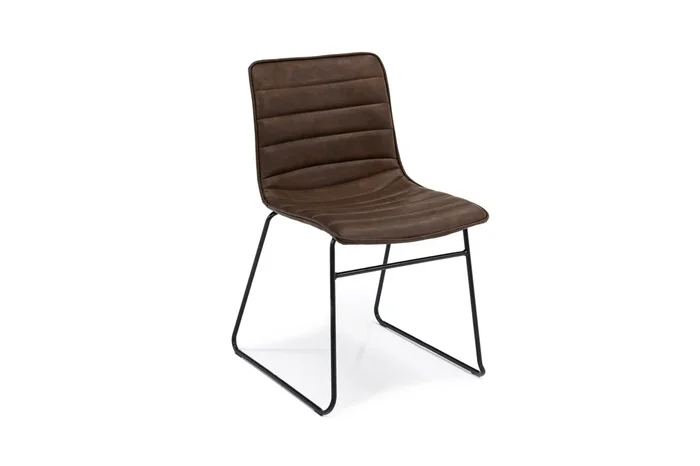 Ella Side Chair in Mocha Leather