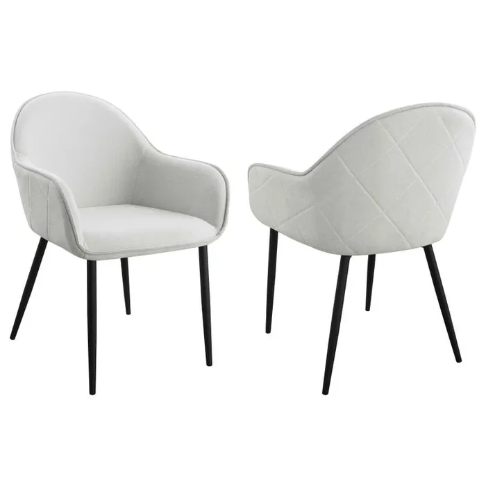 Emma – Fabric Upholstered Dining Arm Chair (Set of 2)