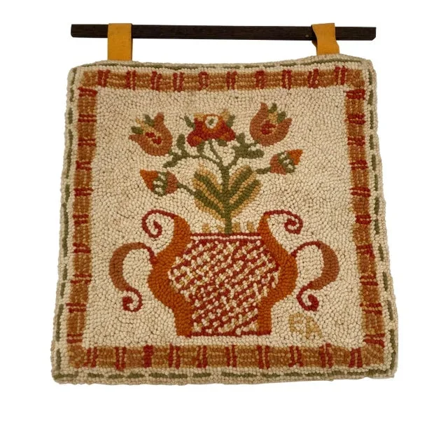 Evelyn Ackerman Era Studios Signed Mid-Century Modern Woven Floral Tapestry Wall Hanging