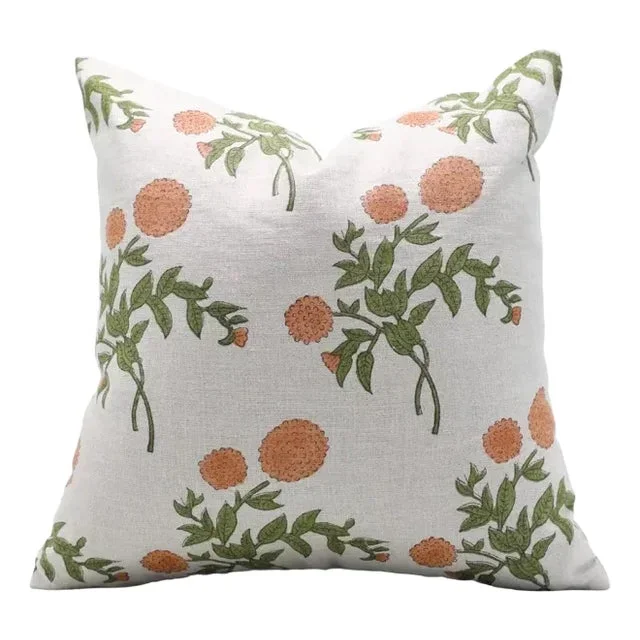 Fabdivine Handmade Pillow Cover 20×20 Inch Block Printed – Gulab