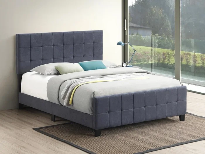 Fairfield – Upholstered Bed – Queen Bed – Dark Grey