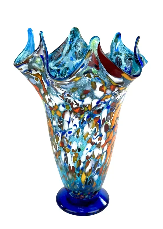 Fatima – Light Blue Murano Glass Vase “Fantasy”